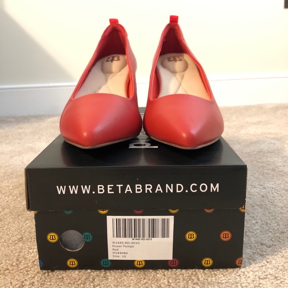 Betabrand Power Pumps in Red—size 10 - Picture 5 of 7